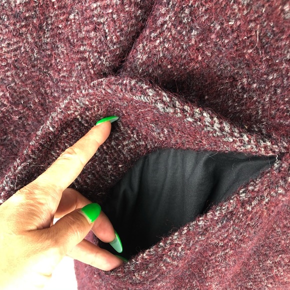 Isabel Marant Étole Alpaca Mohair Burgundy Coat - Picture 8 of 11